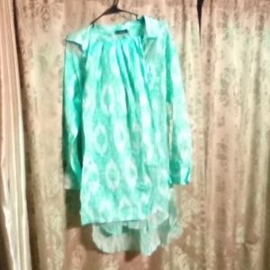 Natori large green and white pajamas